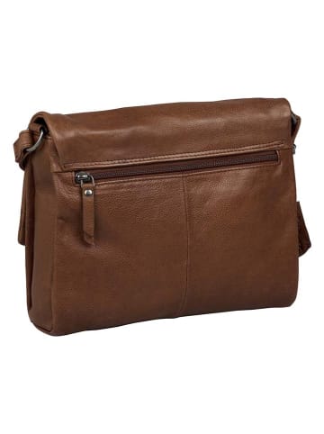 Burkely Leder-Umhängetasche in Hellbraun - (B)24 x (H)19 x (T)6 cm