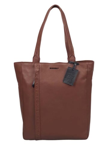 Burkely Leren schoudertas lichtbruin - (B)32 x (H)38 x (D)10 cm