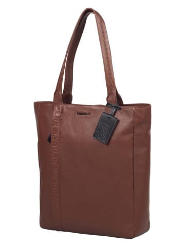 Burkely Leren schoudertas lichtbruin - (B)32 x (H)38 x (D)10 cm
