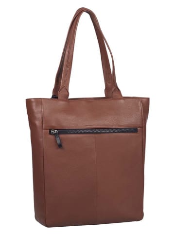 Burkely Leren schoudertas lichtbruin - (B)32 x (H)38 x (D)10 cm