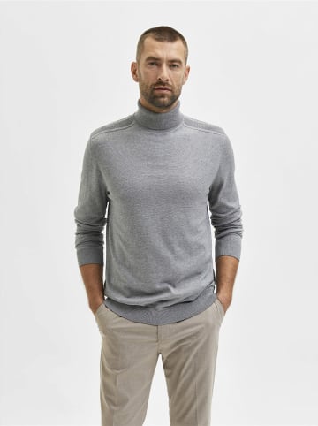 SELECTED HOMME Rollkragenpullover in Grau