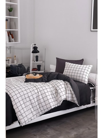 Elizabed Beddengoedset zwart/wit
