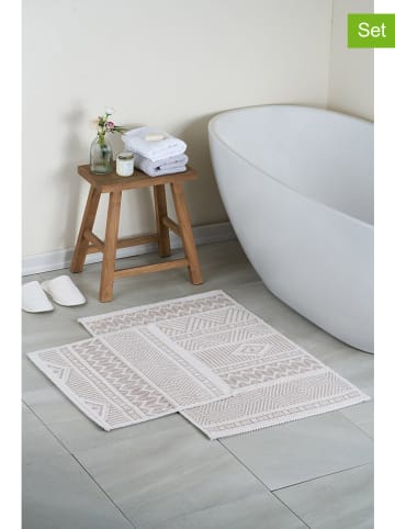 Elizabed 2er-Set: Badvorleger in Beige