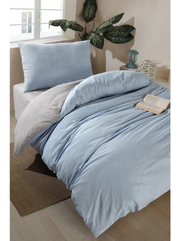 Elizabed Beddengoedset lichtblauw/lichtgrijs