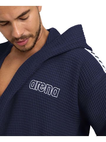 Arena Badjas "Waffle Hooded Robe II" donkerblauw