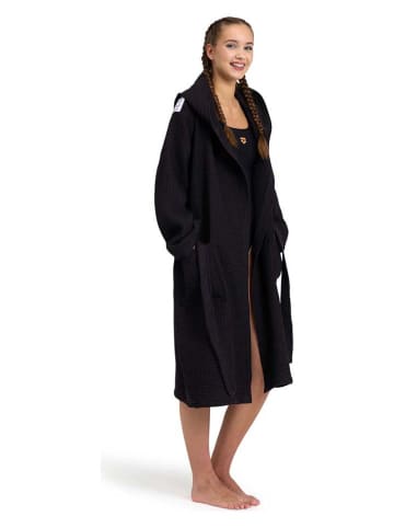 Arena Szlafrok "Waffle Hooded Robe II" w kolorze antracytowym