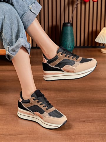 Sixth Sens Sneakers zwart/bruin