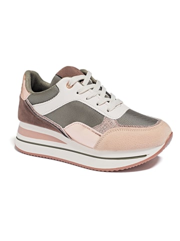 Sixth Sens Sneakersy w kolorze zielono-białym