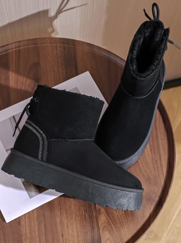 Sixth Sens Botki zimowe w kolorze czarnym