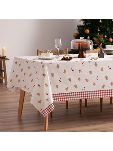 Mint Rugs Tischdecke "Christmas Canela" in Weiß/ Rot