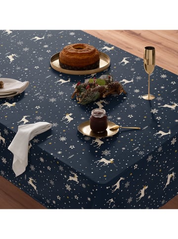 mint Deco Tischdecke "Christmas Ember" in Dunkelblau