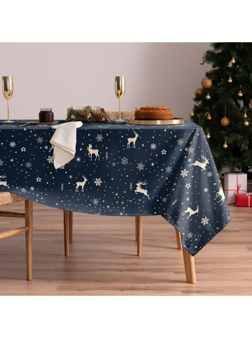 mint Deco Tischdecke "Christmas Ember" in Dunkelblau