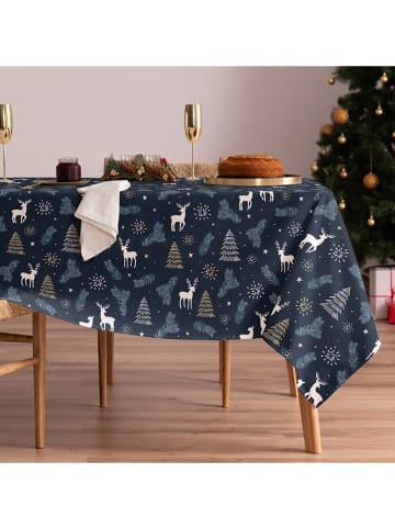 Mint Rugs Tischdecke "Christmas Santa" in Dunkelblau
