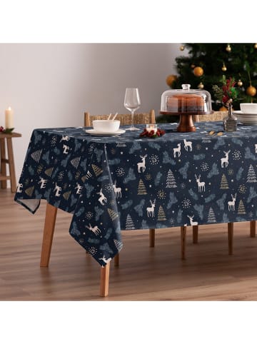 Mint Rugs Tischdecke "Christmas Santa" in Dunkelblau