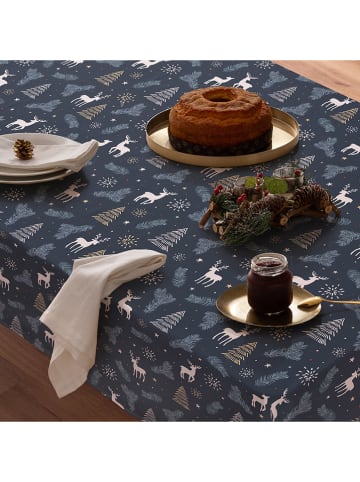 Mint Rugs Tischdecke "Christmas Santa" in Dunkelblau