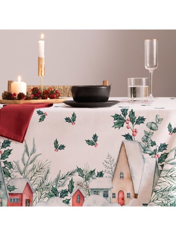 Mint Rugs Tafellaken "Christmas Yule" wit/rood/groen