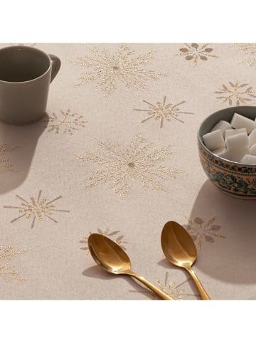 Tafellaken "Christmas Glory" wit/goudkleurig
