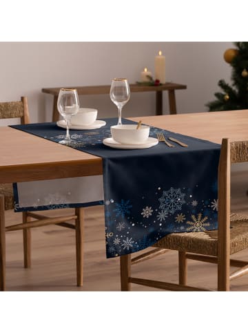 Mint Rugs Tafelloper "Christmas Natalie" donkerblauw