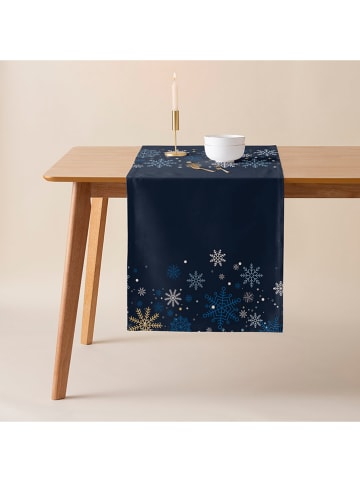 Mint Rugs Tafelloper "Christmas Natalie" donkerblauw