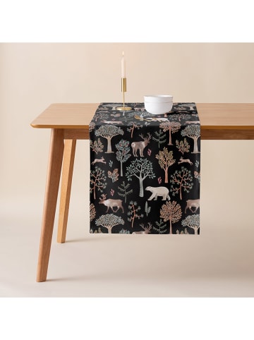 Mint Rugs Bieżnik "Christmas Artic" w kolorze czarnym ze wzorem