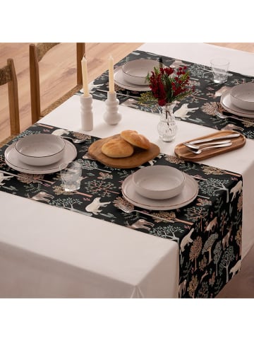 Mint Rugs Tafelloper "Christmas Artic" zwart/meerkleurig