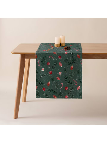 Mint Rugs Tafelloper "Christmas Maison" groen/rood