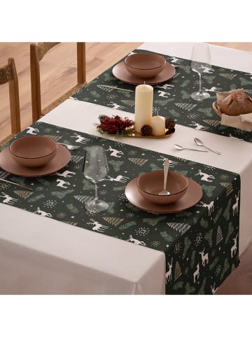 Mint Rugs Tischläufer "Christmas Santa" in Grün/ Weiß