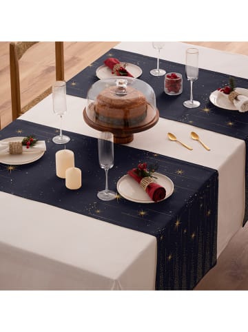 Mint Rugs Bieżnik "Christmas Wonder" w kolorze złoto-granatowym