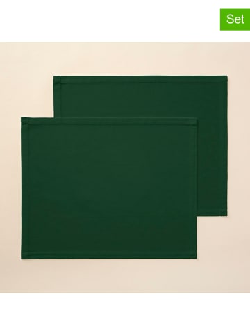 Mint Rugs Podkładki stołowe (2 szt.) "Christmas" w kolorze zielonym - 50 x 40 cm