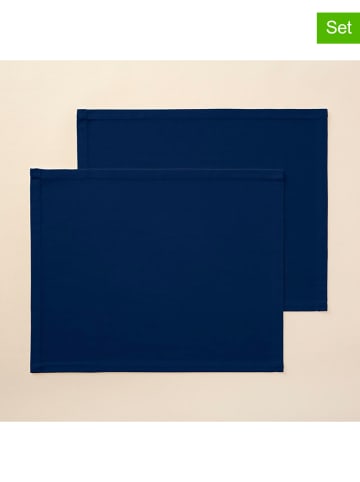 Mint Rugs 2-delige set: placemats "Christmas" donkerblauw - (L)50 x (B)40 cm
