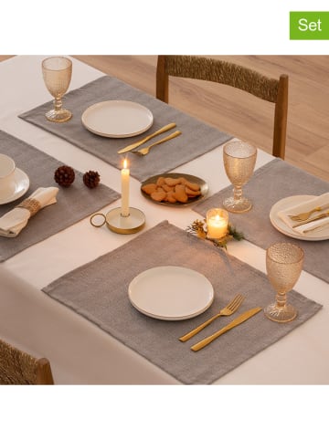 Mint Rugs 2-delige set: placemats "Christmas Evolet" lichtgrijs - (L)50 x (B)40 cm