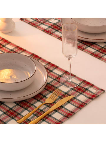 Mint Rugs 2-delige set: placemats "Christmas Naibi" wit/rood - (L)50 x (B)40 cm