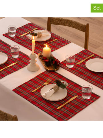 Mint Rugs 2er-Set: Tischsets "Christmas Naibi" in Rot - (L)50 x (B)40 cm