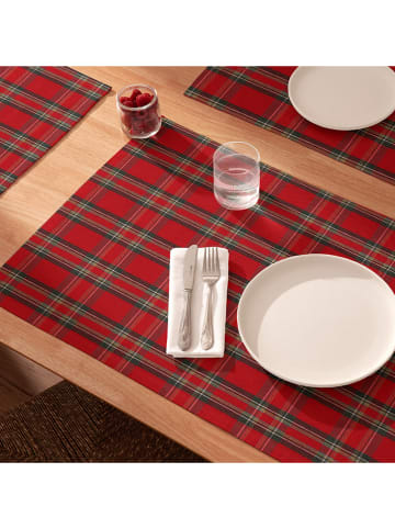 Mint Rugs 2-delige set: placemats "Christmas Naibi" rood - (L)50 x (B)40 cm