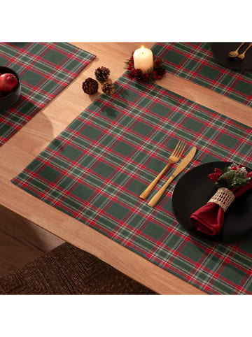 Mint Rugs 2-delige set: placemats "Christmas Naibi" groen/rood - (L)50 x (B)40 cm