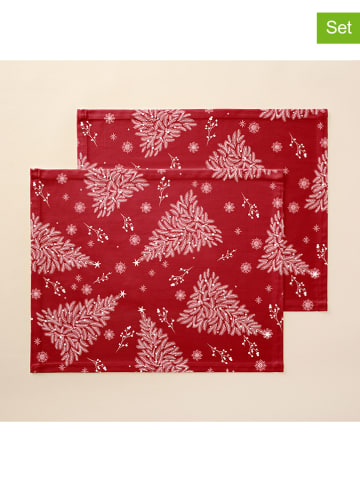 Mint Rugs 2er-Set: Tischsets "Christmas Bethlem" in Rot - (L)50 x (B)40 cm