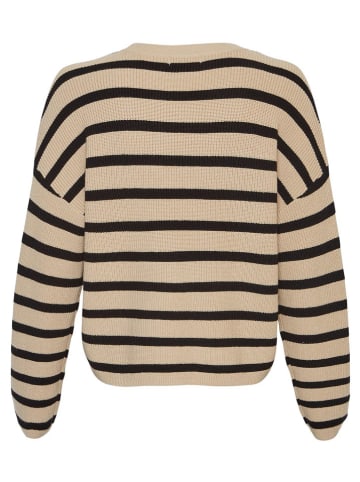 MOSS COPENHAGEN Sweter "Marthea Rachelle" w kolorze beżowo-czarnym
