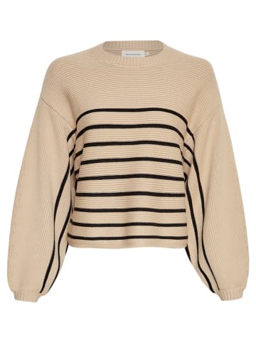 MOSS COPENHAGEN Pullover "Amari Rachelle" in Beige/ Schwarz