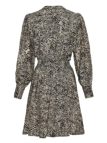 MOSS COPENHAGEN Kleid "Amabella" in Beige/ Schwarz