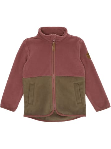 mikk-line Fleece vest bordeaux/kaki