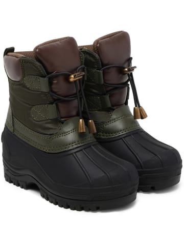 mikk-line Winterboots in Schwarz/ Khaki/ Braun