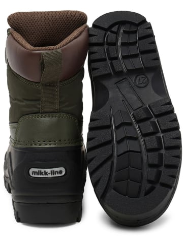 mikk-line Winterboots in Schwarz/ Khaki/ Braun