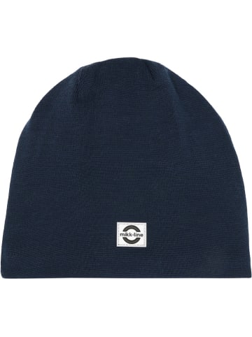 mikk-line Wollen muts donkerblauw