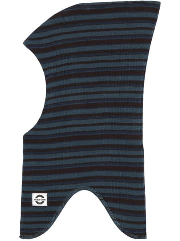 mikk-line Woll-Sturmhaube in Schwarz/ Blau