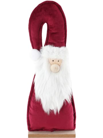 CHAKS Decoratief object "Santa" rood - (B)12 x (H)31 cm