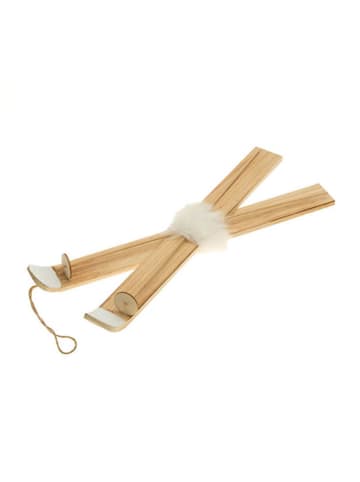CHAKS Dekoobjekt "Skis" in Natur - (B)40 cm