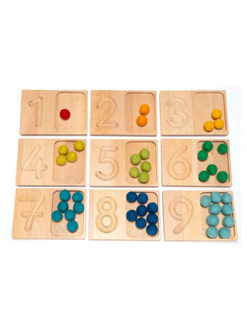 SUNNYSUE 9-częściowy zestaw edukacyjny "Number fields for tracing and laying" - 3+