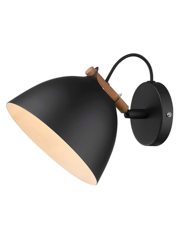 Halo Design Wandlamp "Ärhus" zwart - (H)14 x Ø 18 cm
