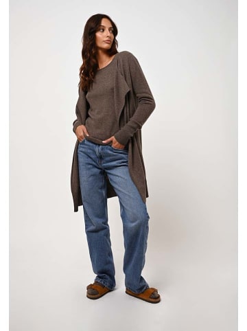 AUTHENTIC CASHMERE Kaschmir-Longcardigan "Chésery" in Khaki