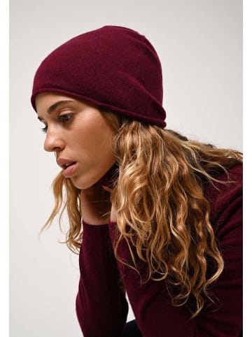 AUTHENTIC CASHMERE Kasjmieren muts "Pinier" bordeaux